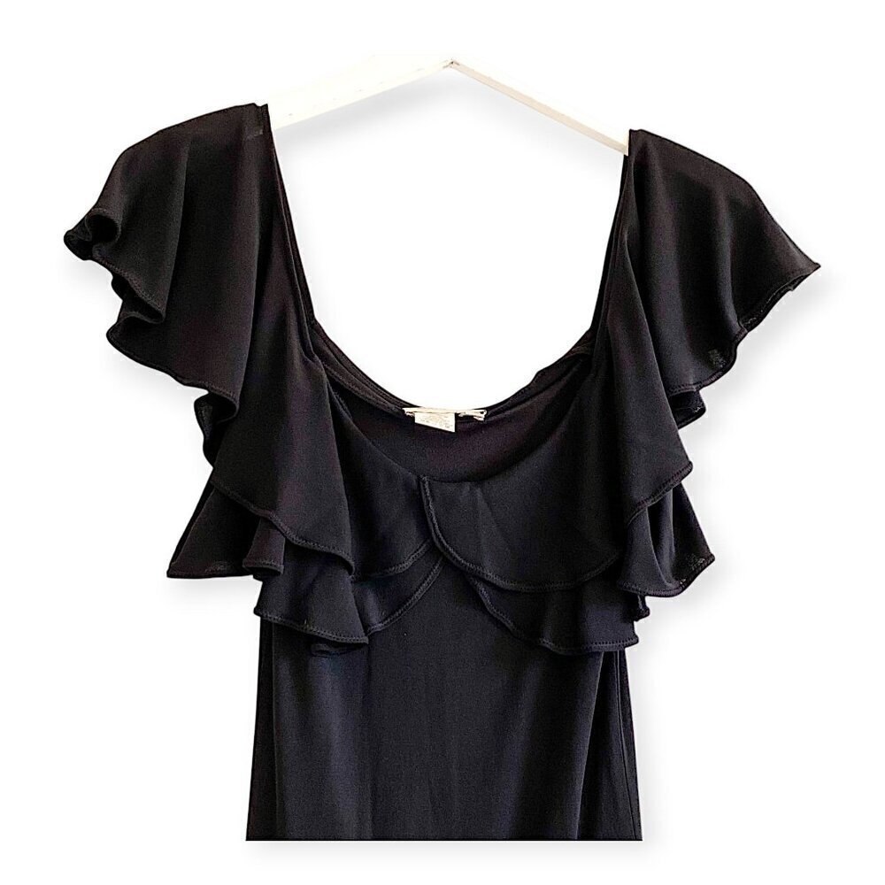 Paul and Joe Scoop Neck Ruffle Silk Maxi Dress, Size 38EU - Picture 4 of 13
